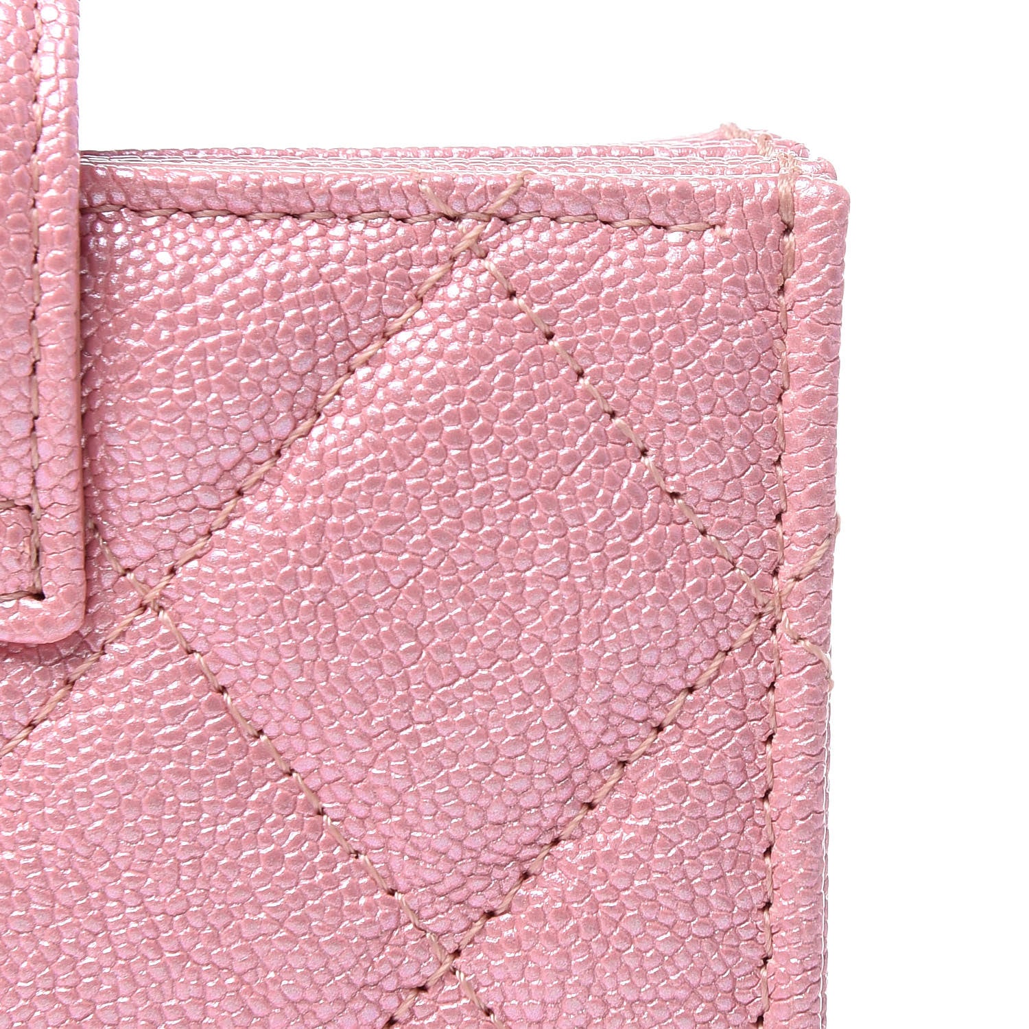 Chanel Iridescent Caviar Quilted Gusseted Card Holder Pink 8 of 10