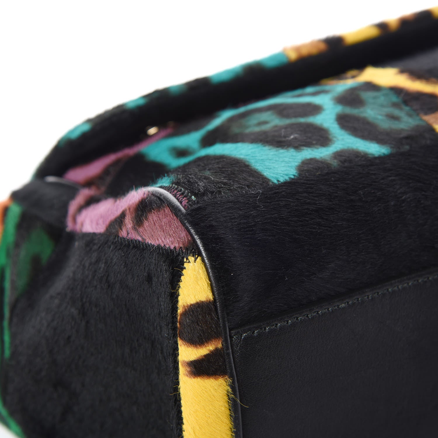 Dolce & Gabbana Calf Hair Leopard Print Patchwork Large Miss Sicily Shopper Tote Multicolor 7 of 10