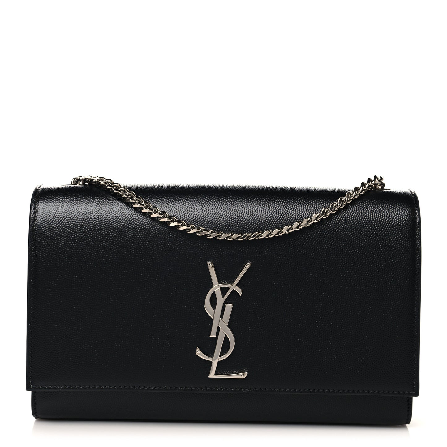 Grain De Poudre Medium Classic Monogram Kate Satchel Black