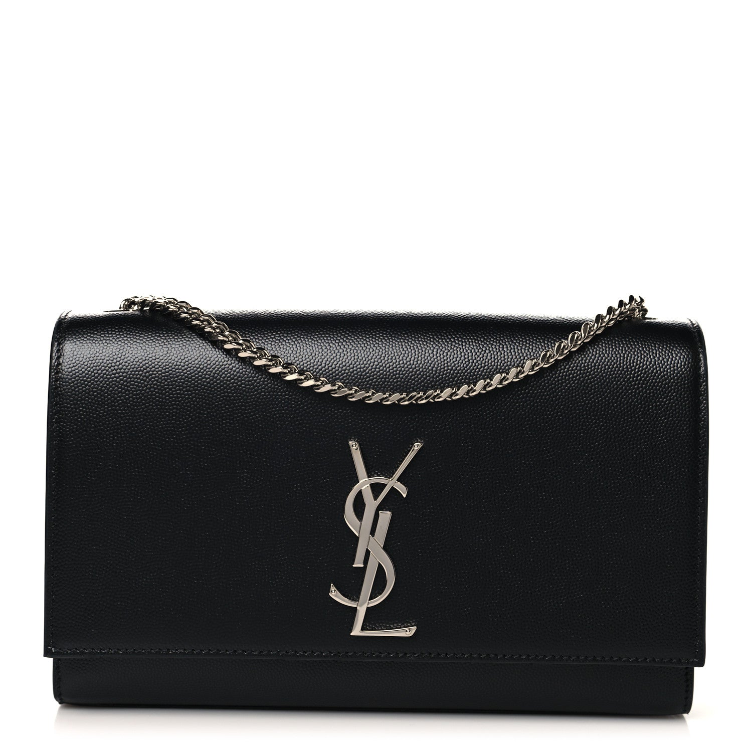 Saint Laurent Grain De Poudre Medium Classic Monogram Kate Satchel Black 1 of 9