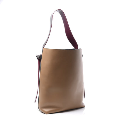 Celine Shiny Smooth Calfskin Small Twisted Cabas White Camel Tan 3 of 14