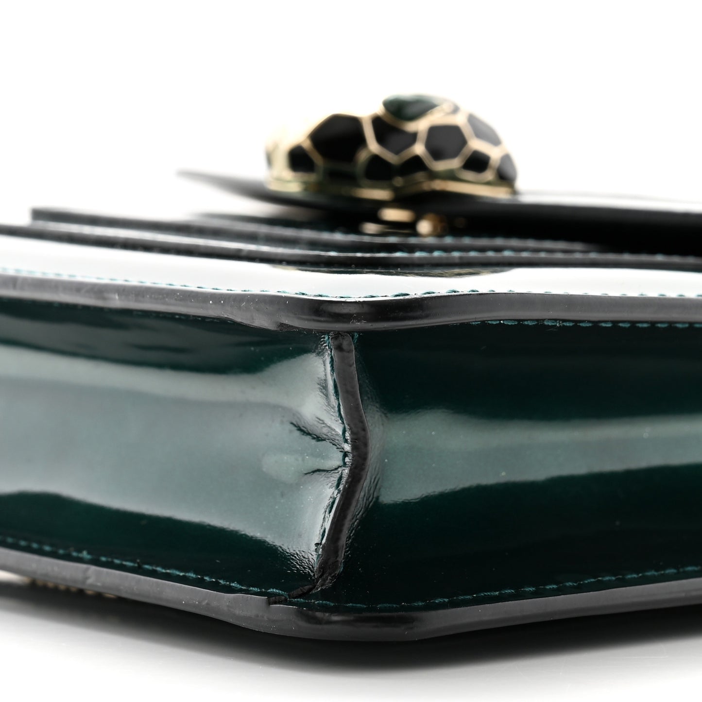 Patent Serpenti Forever Crossbody Emerald