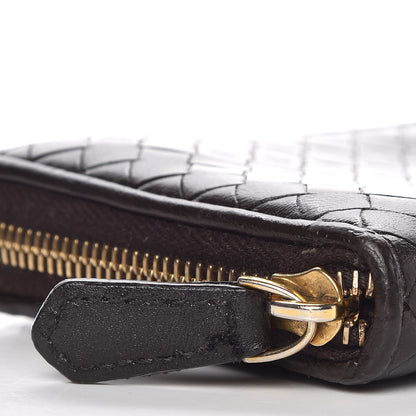 Bottega Veneta Nappa Intrecciato Zip Around Wallet Ebano 9 of 12