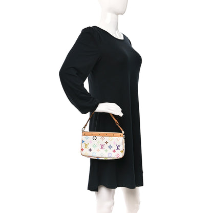 Louis Vuitton Monogram Multicolor Pochette Accessories White 2 of 9