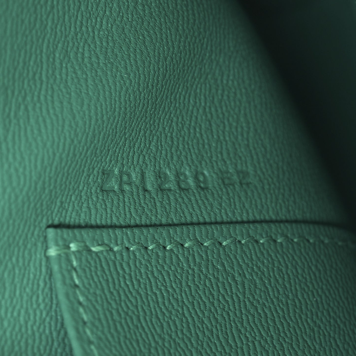 Shiny Porosus Crocodile Kelly Cut Pochette Vert Jade