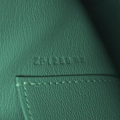 Hermes Shiny Porosus Crocodile Kelly Cut Pochette Vert Jade 7 of 12
