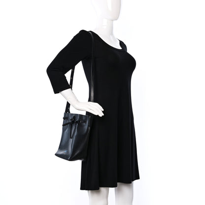 Mansur Gavriel Vegetable Tanned Calfskin Bucket Bag Black Royal 2 of 10