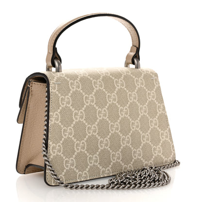 Gucci GG Supreme Monogram Mini Dionysus Top Handle Bag Beige Mystic White Oatmeal 3 of 10