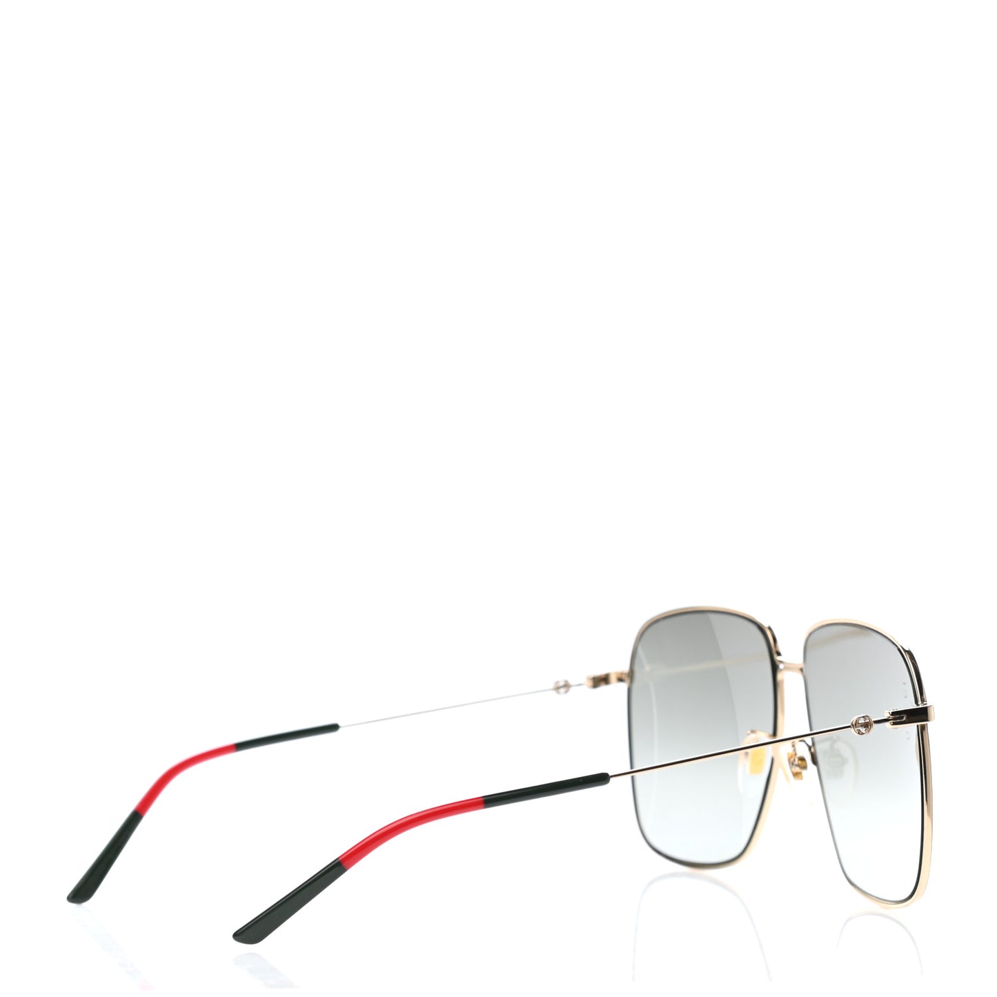 Rectangular Frame Interlocking G Sunglasses GG0394S Green Red