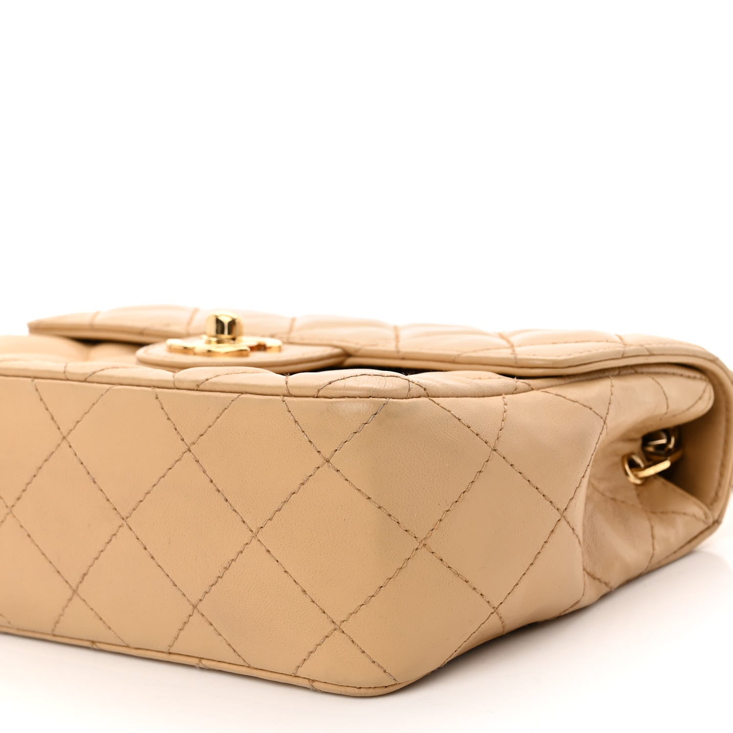 Chanel Lambskin Quilted Mini Square Flap Beige 10 of 10