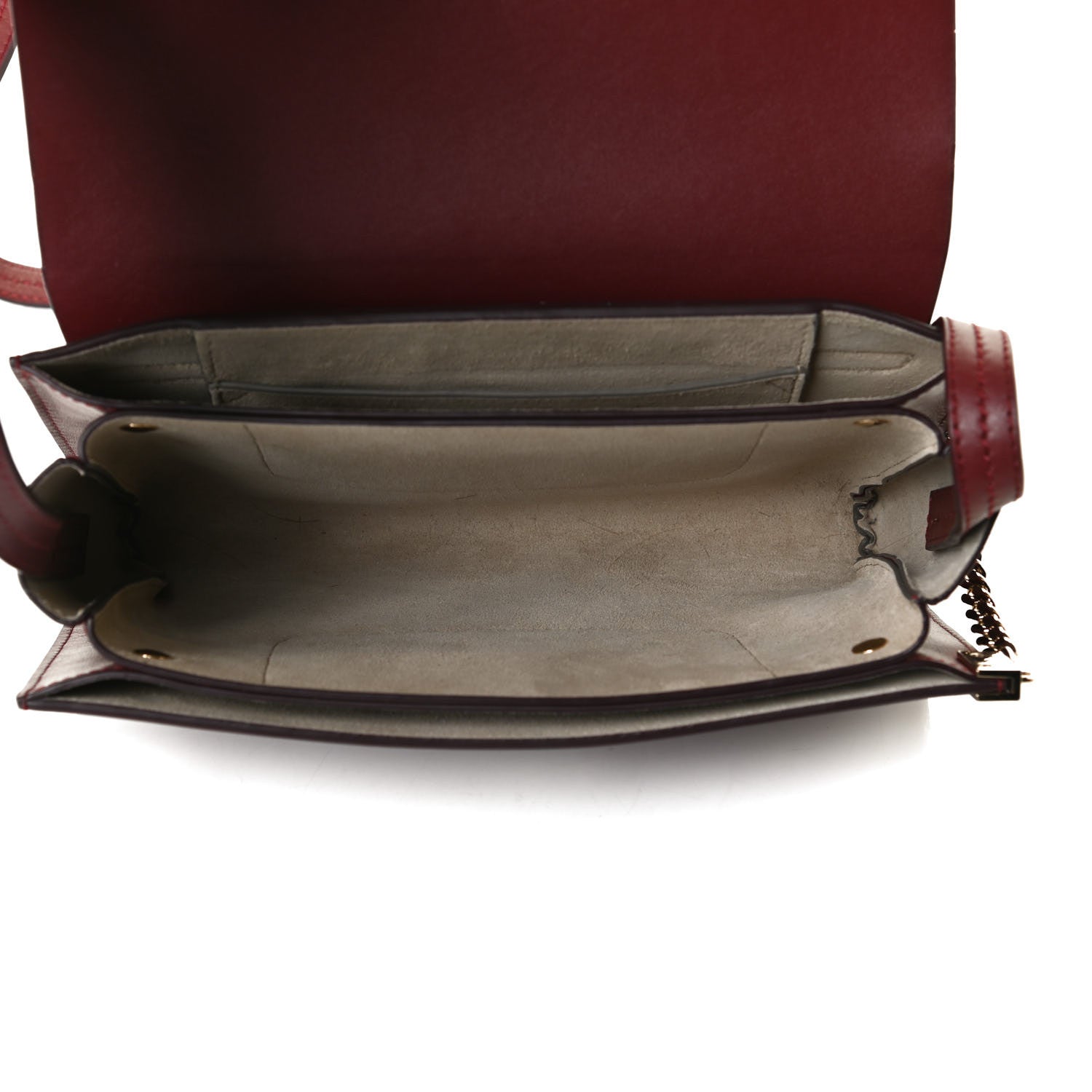Chloe Suede Calfskin Small Faye Shoulder Bag Plum Purple 5 of 13
