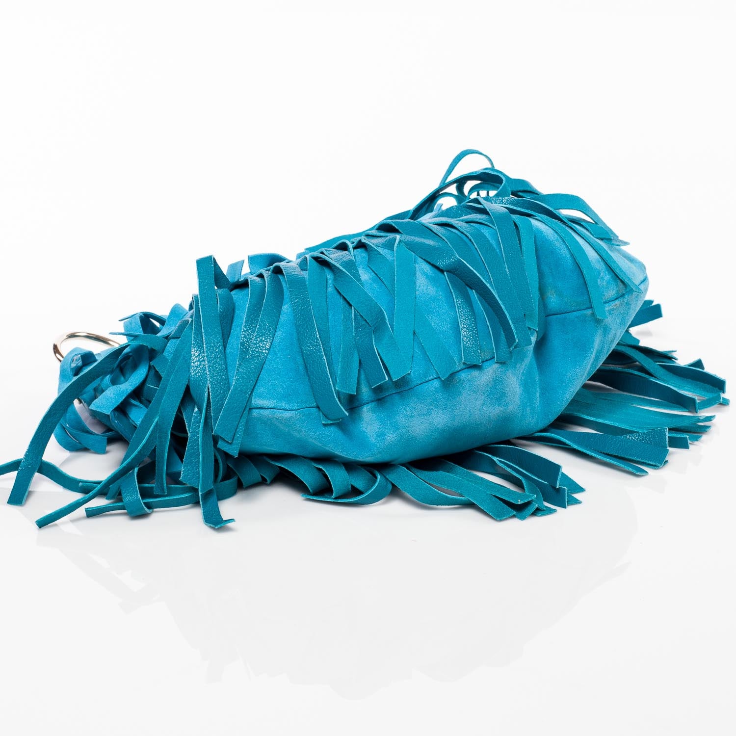 Saint Laurent Suede Boheme Fringe Hobo 6 of 8