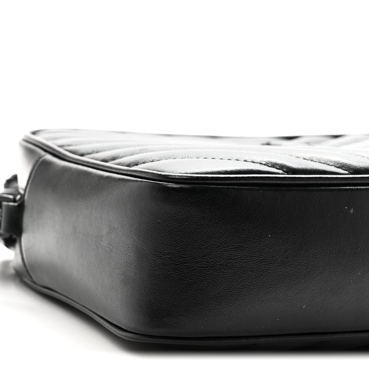 Saint Laurent Calfskin Matelasse Monogram Monochrome Lou Camera Bag Black 9 of 10