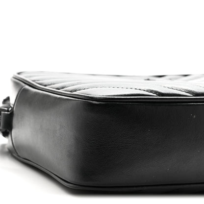 Saint Laurent Calfskin Matelasse Monogram Monochrome Lou Camera Bag Black 9 of 10