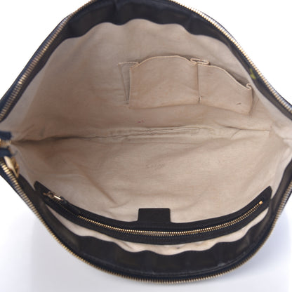 Gucci Monogram Vintage Web Medium Half Moon Hobo Navy 5 of 16