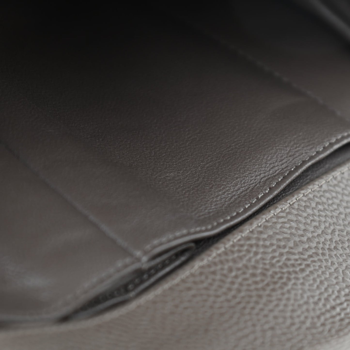 Caviar East West Flap Bag Taupe