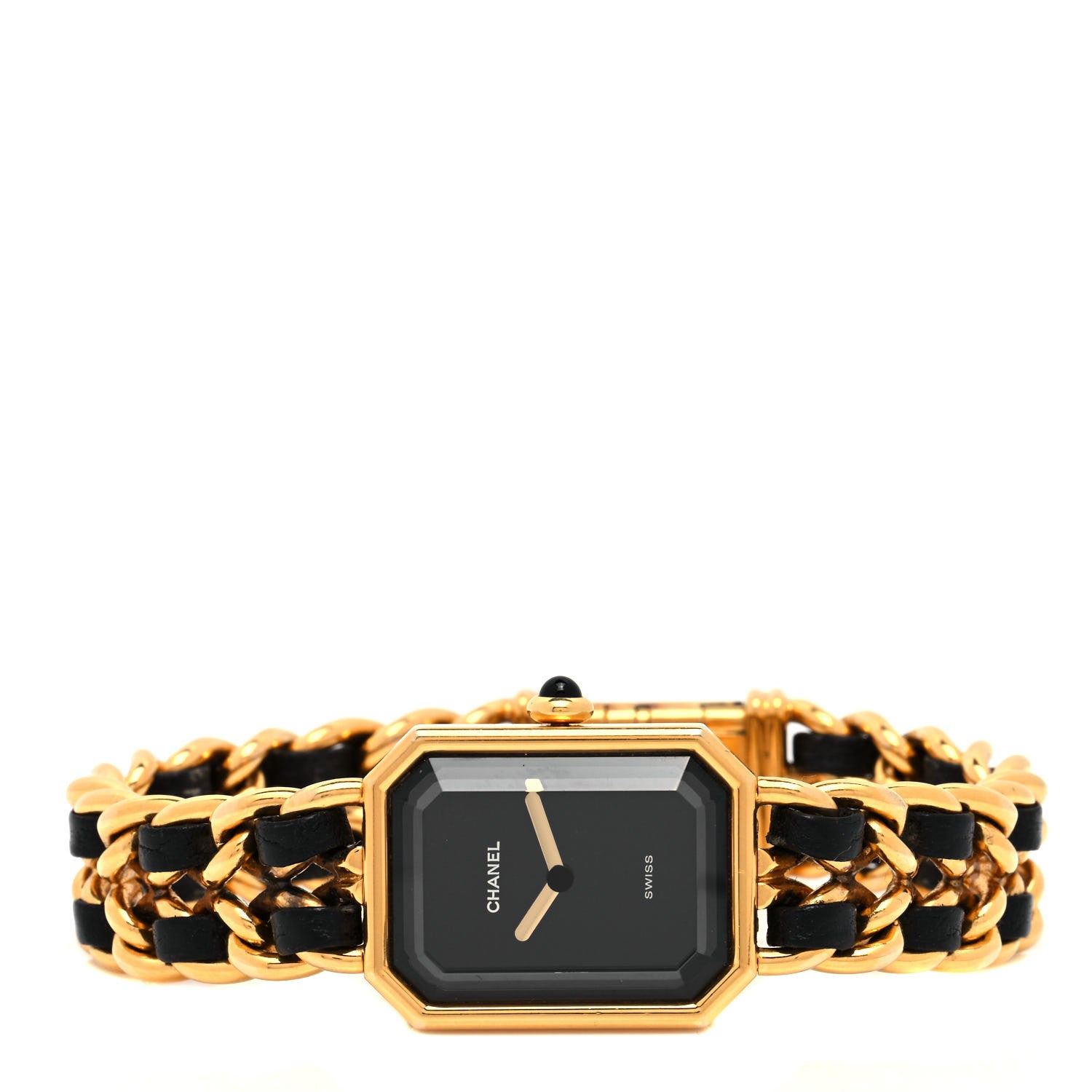 Chanel Stainless Steel Lambskin 20mm Chain Premiere Quartz Watch Gold L 2 of 4