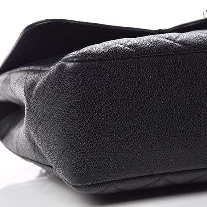 Chanel Caviar Quilted Jumbo Single Flap Black 15 of 23