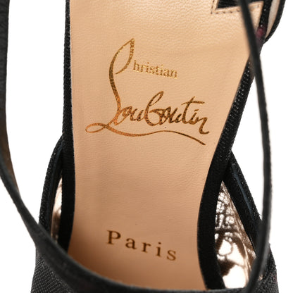 Christian Louboutin Lace Twistissima 100 Pumps 36.5 Black 8 of 9