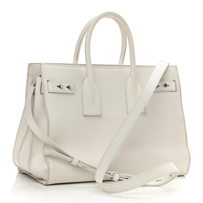 Saint Laurent Grained Calfskin Small Supple Sac De Jour White 2 of 9