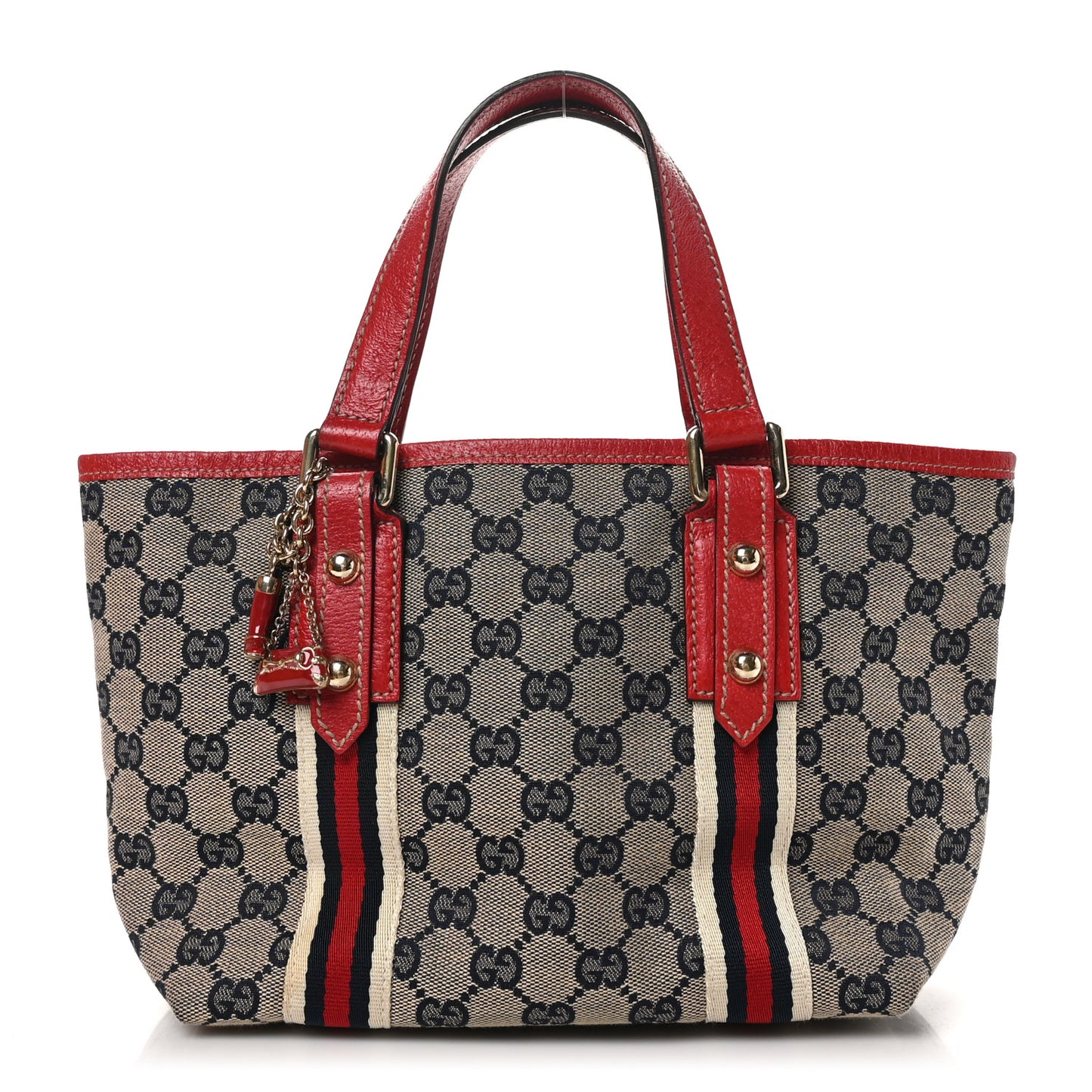Monogram Small Jolicoeur Tote Navy Red