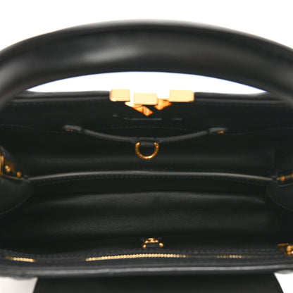 Louis Vuitton Lambskin Quilted Flower Capucines PM Black 6 of 9