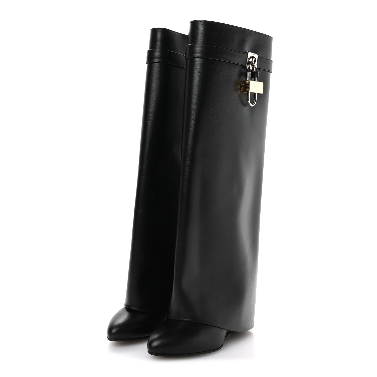Givenchy Calfskin Shark Lock Wide Fit Pant Boots 37 Black 4 of 8