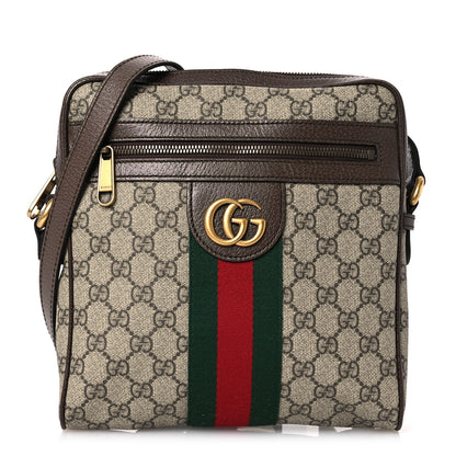 Gucci GG Supreme Monogram Web Small Ophidia Messenger Bag Brown 1 of 17
