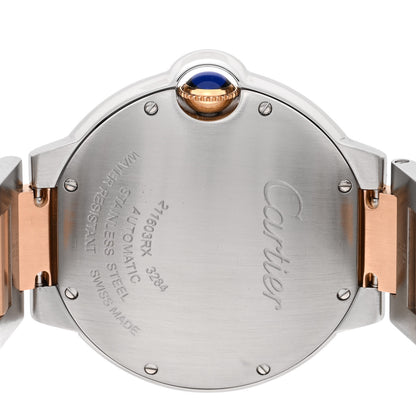 Cartier Stainless Steel 18K Yellow Gold Pink Mother of Pearl 36mm Ballon Bleu De Cartier Automatic Watch 4 of 4