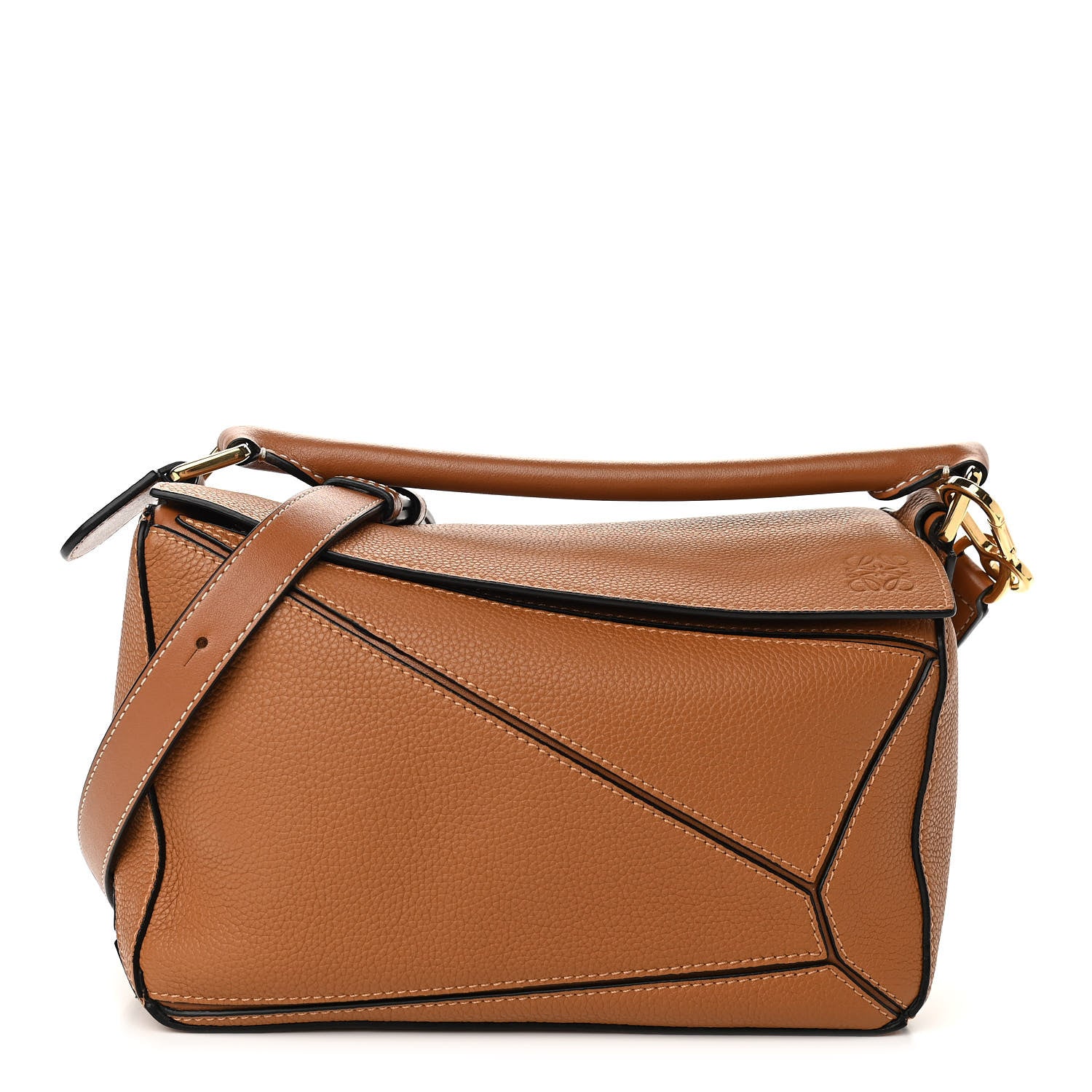 Loewe Calfskin Small Puzzle Bag Tan 1 of 9