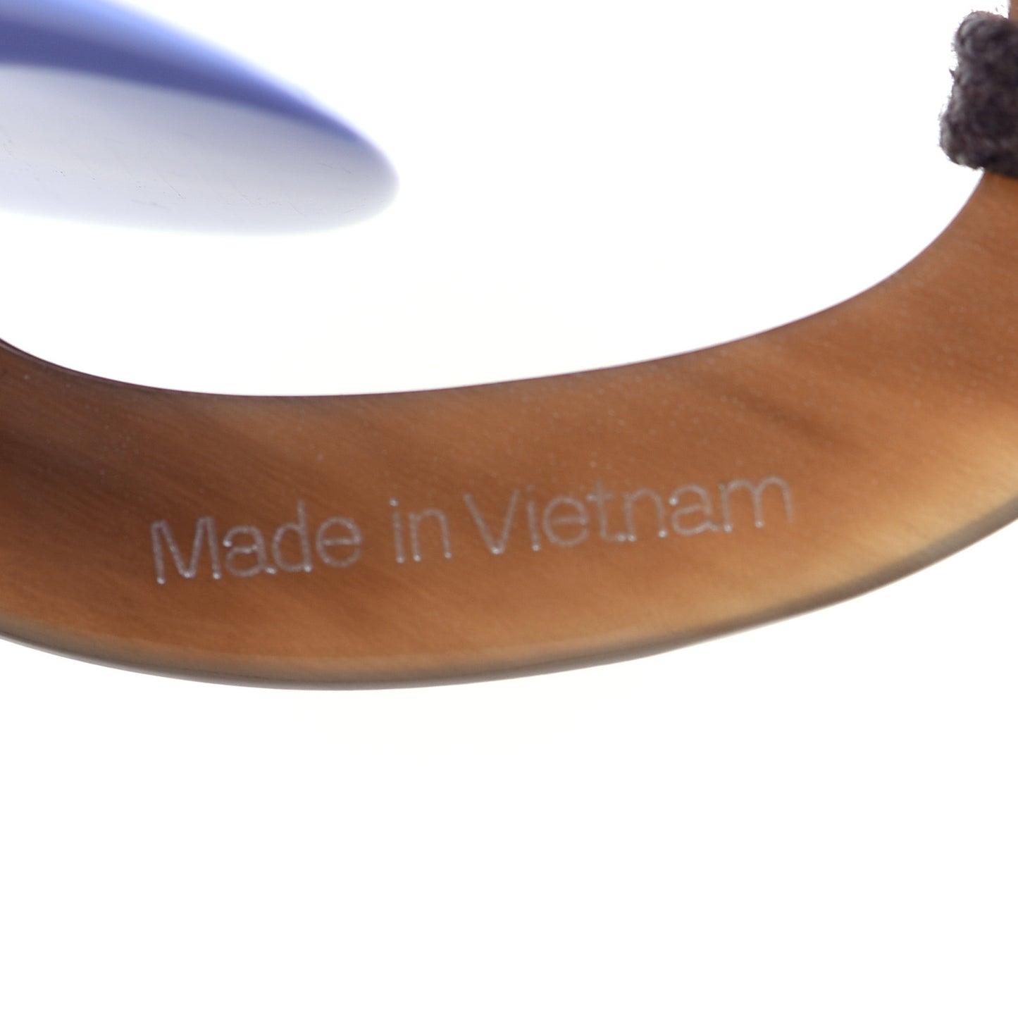 Lacquered Wood Buffalo Horn Karamba Necklace