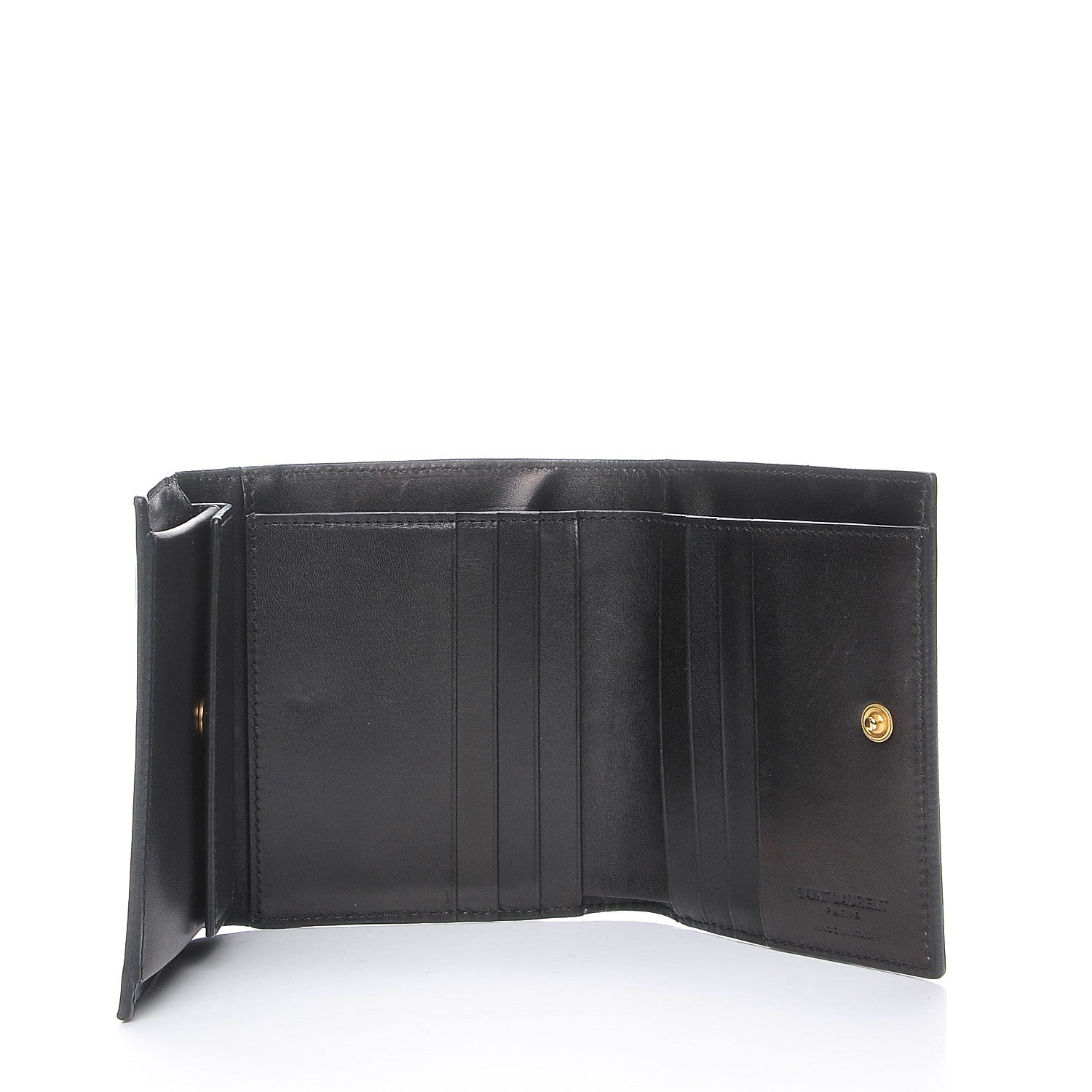 Saint Laurent Smooth Calfskin Compact Wallet Black 5 of 7