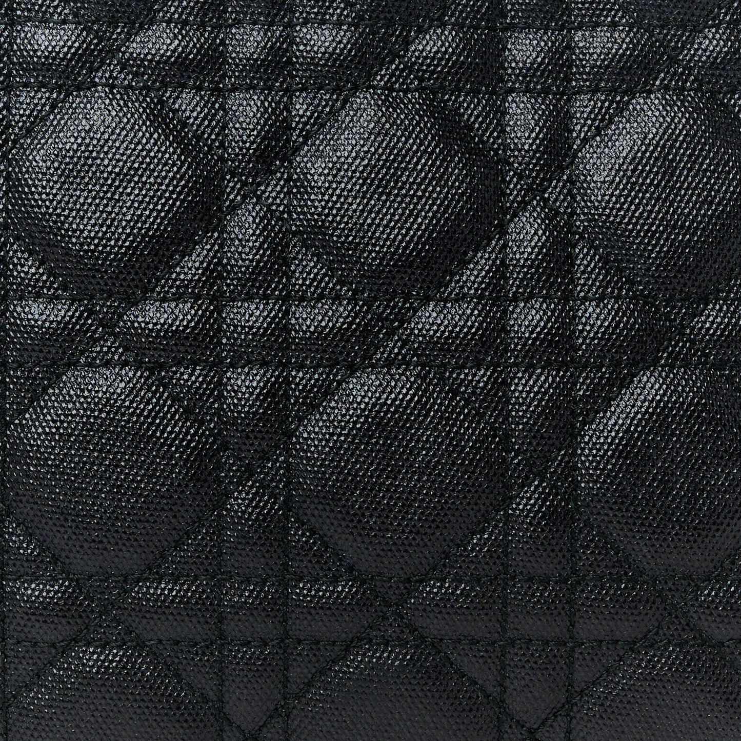 Coated Canvas Cannage Panarea Pouch Black