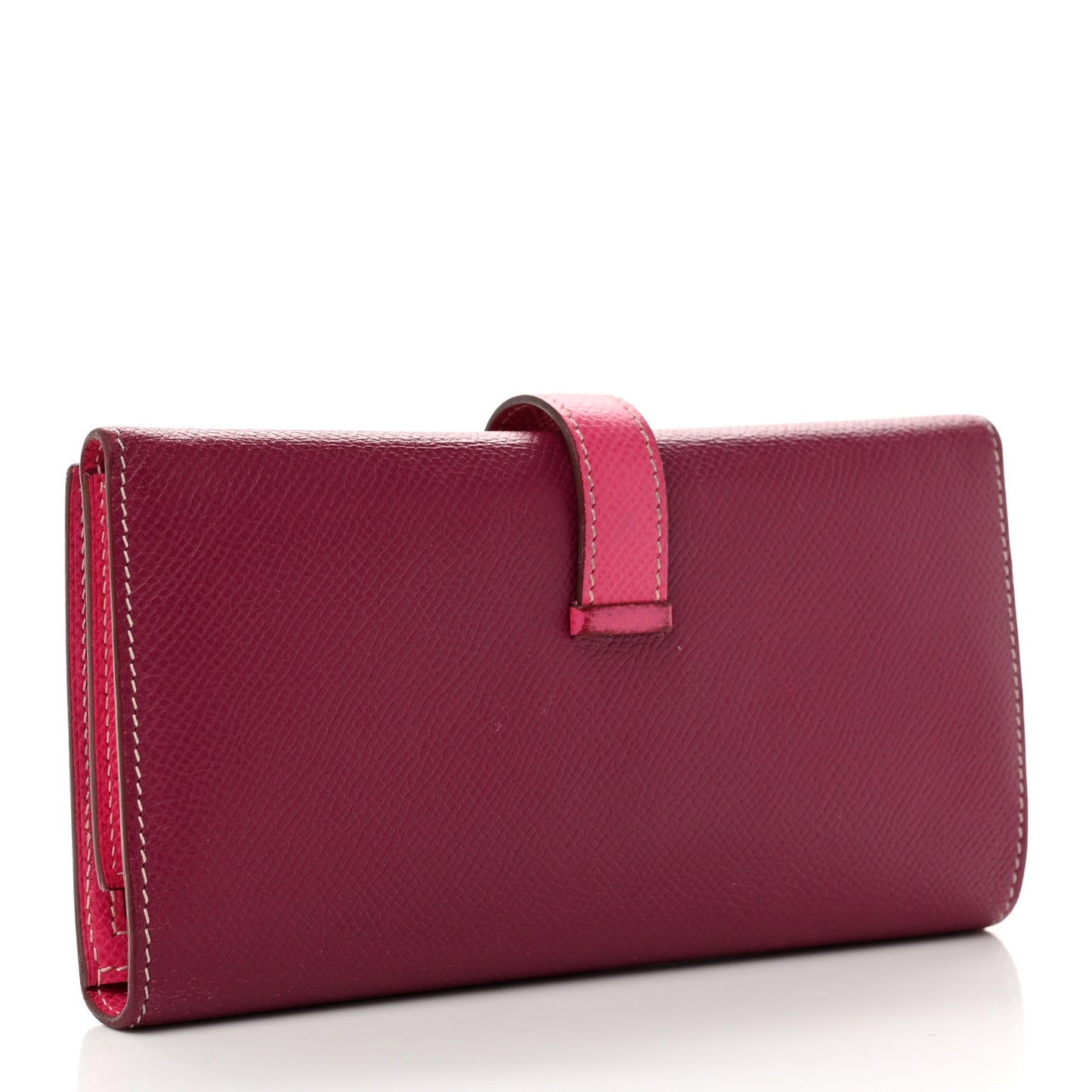 Epsom Bi-Color Tri-Fold Bearn Wallet Tosca Rose Tyrien