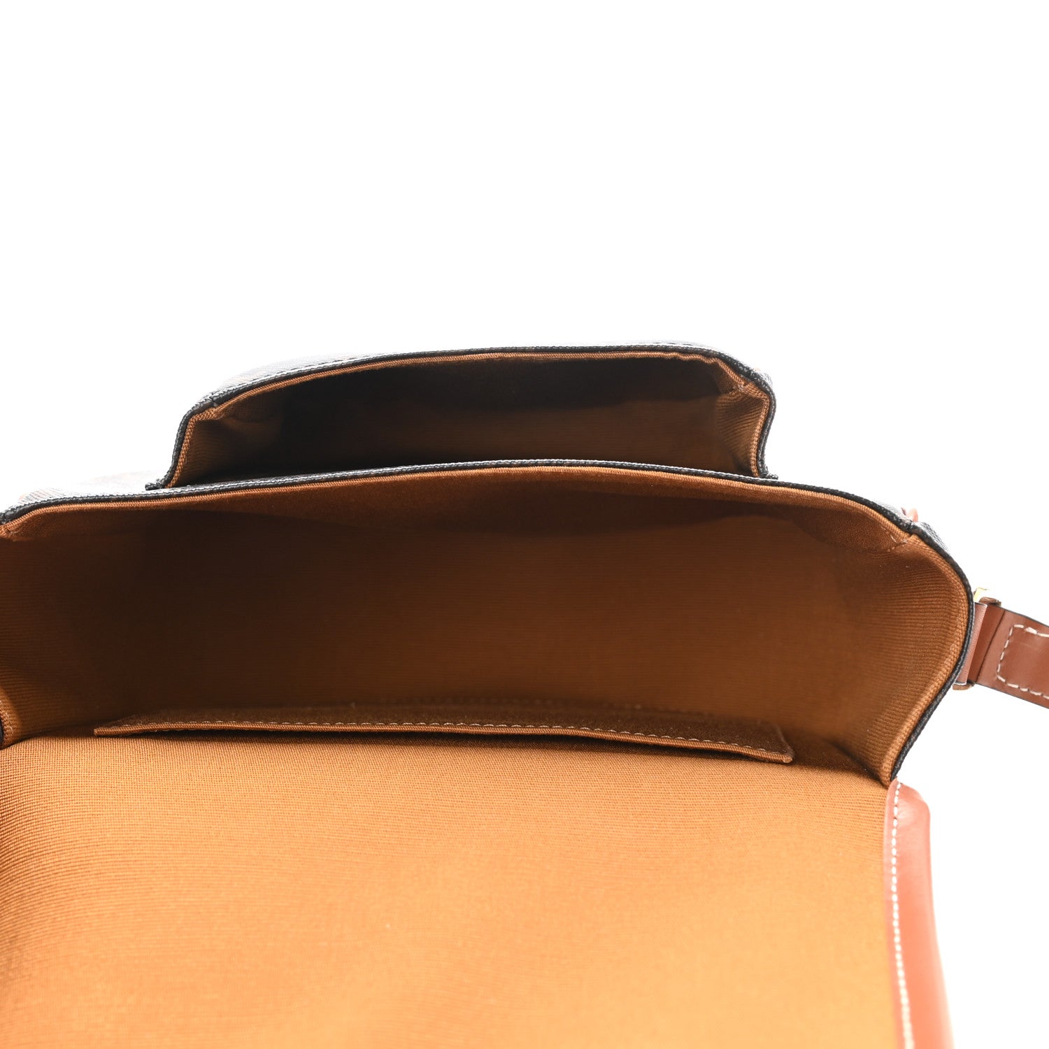 Celine Triomphe Canvas Medium Folco Bag Tan 5 of 9