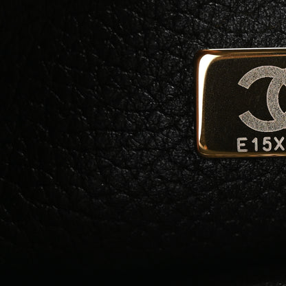 Chanel Grained Calfskin Suede Urban Essentials Small Shopping Bag Dark Beige Black 7 of 11
