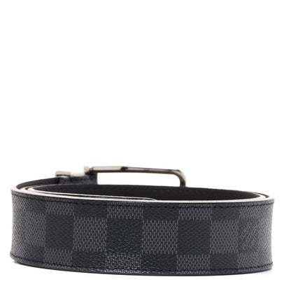 Louis Vuitton Damier Graphite Calfskin Belt 85 34 Black 2 of 8