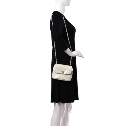 Chanel Shiny Caviar Quilted Mini Flap White 2 of 10