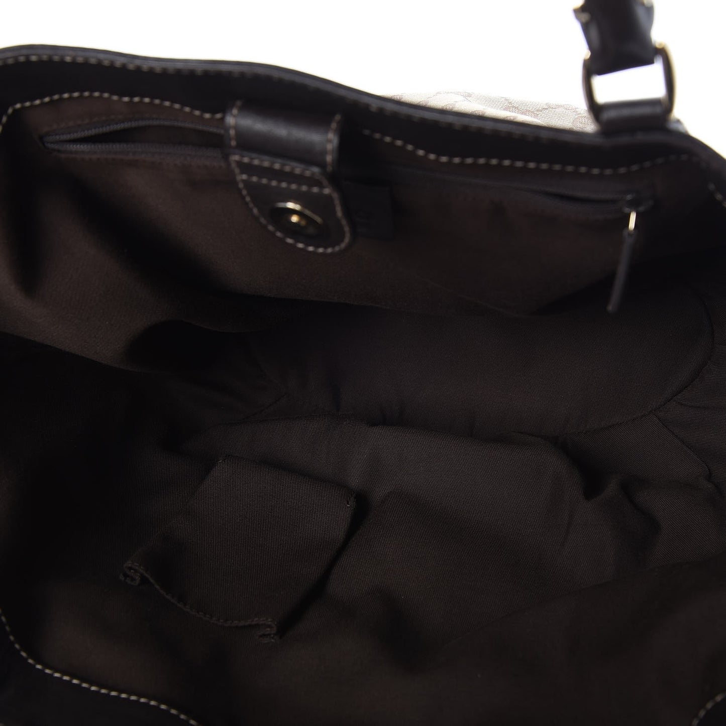 Monogram Medium D Gold Tote Bag Brown