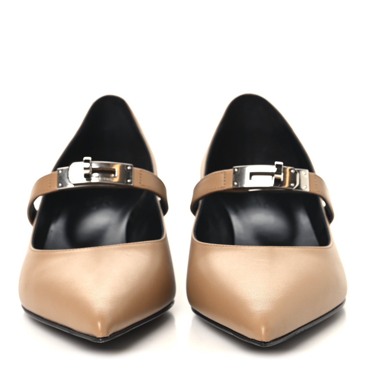 Hermes Calfskin Kiara 40 Pumps 39 Naturel Clair 3 of 10
