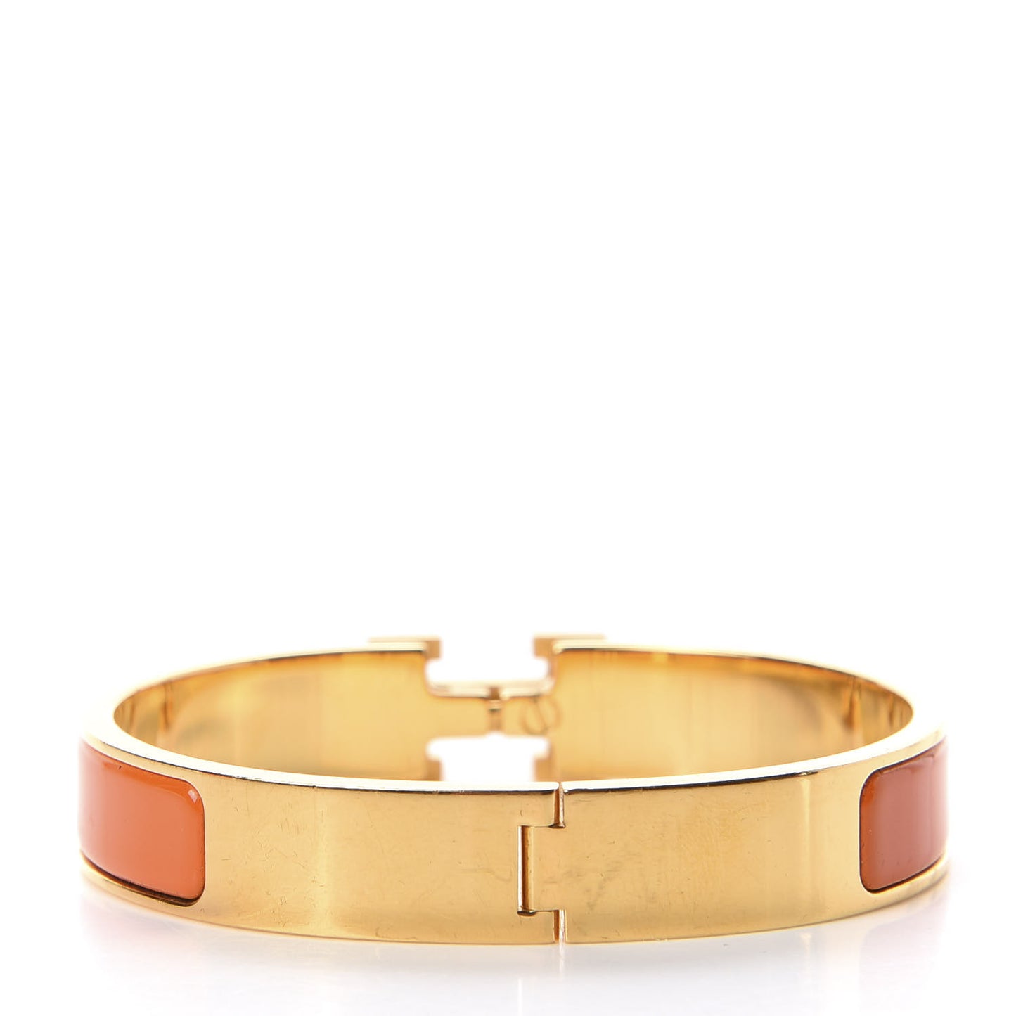 Enamel Narrow Clic Clac H Bracelet GM Orange