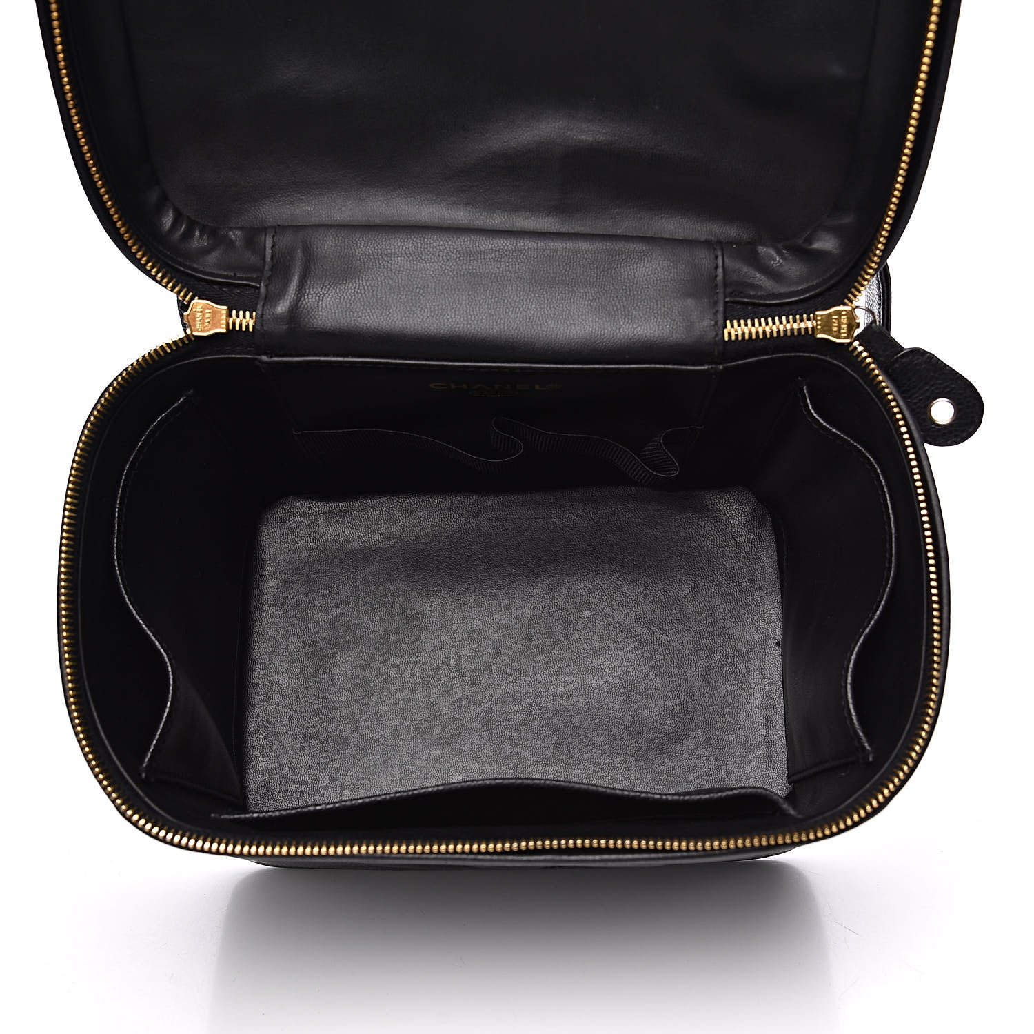 Chanel Caviar CC Vanity Train Case Black 5 of 15