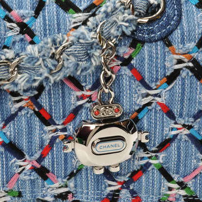 Chanel Woven Denim Medium Flap Multicolor 8 of 9