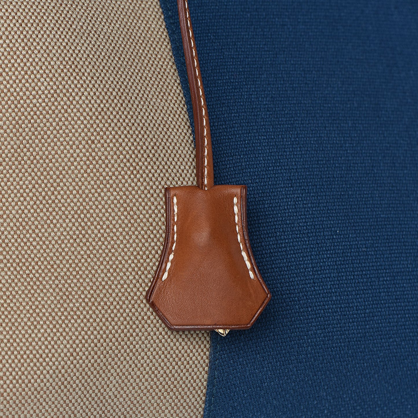 Toile Natural Barenia Flag Birkin 40 Fauve