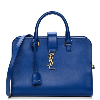 Saint Laurent Calfskin Small Monogram Cabas Blue Majorelle 1 of 7