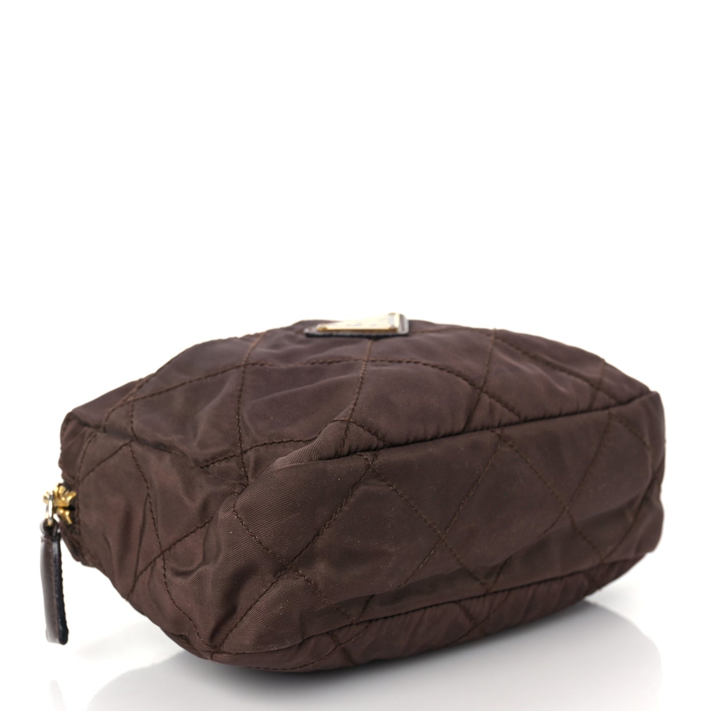 Nylon Tessuto Impuntu Quilted Shoulder Bag Corniola