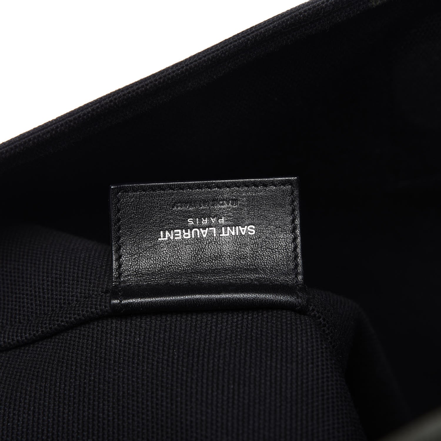 Saint Laurent Canvas Beach Shopping East West Tote Black 8 of 16