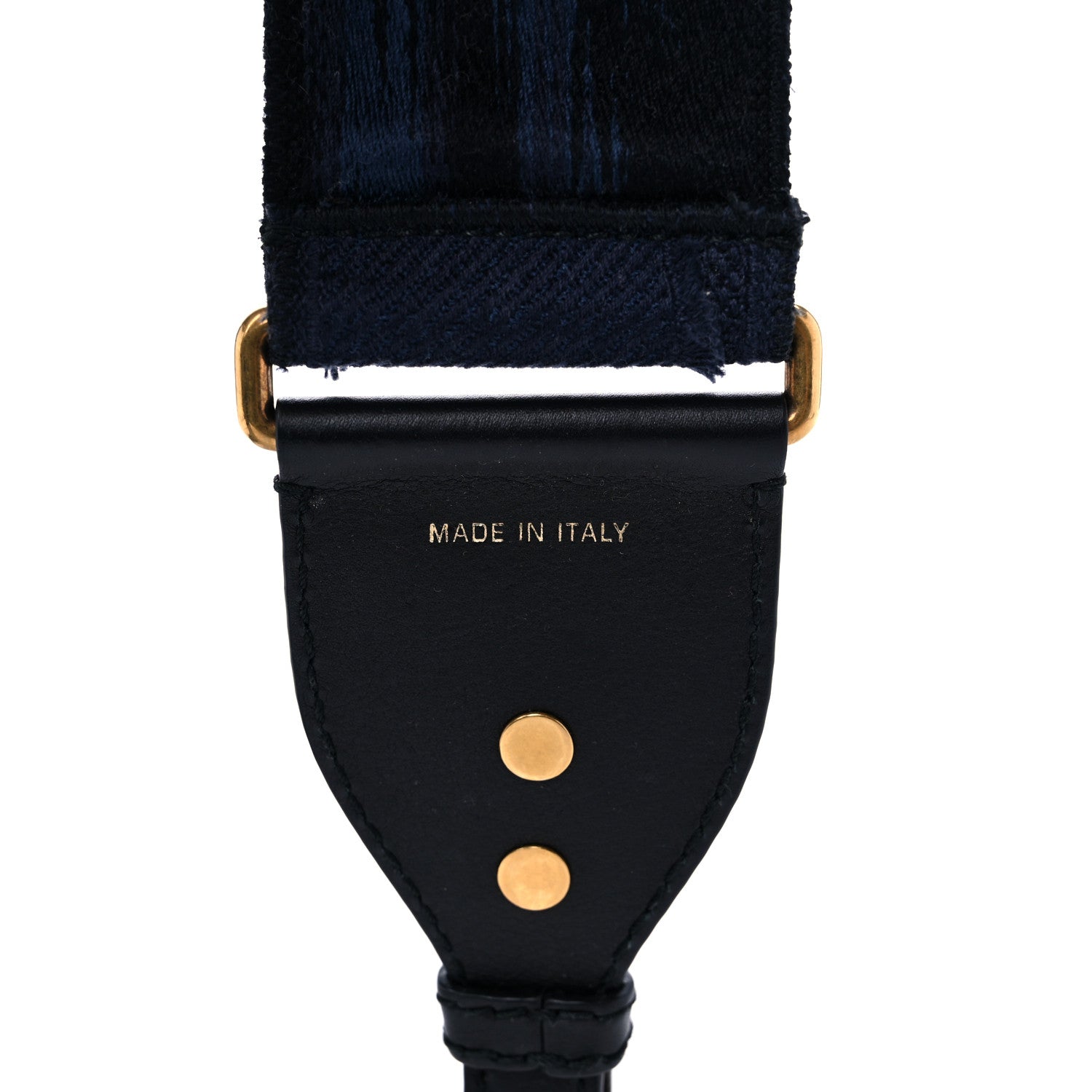 Christian Dior Canvas Embroidered Studded Camouflage Shoulder Strap Blue 3 of 4