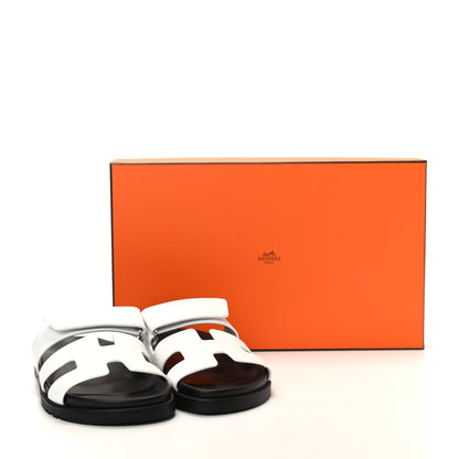 Hermes Calfskin Womens Chypre Sandals 36 White 12 of 12