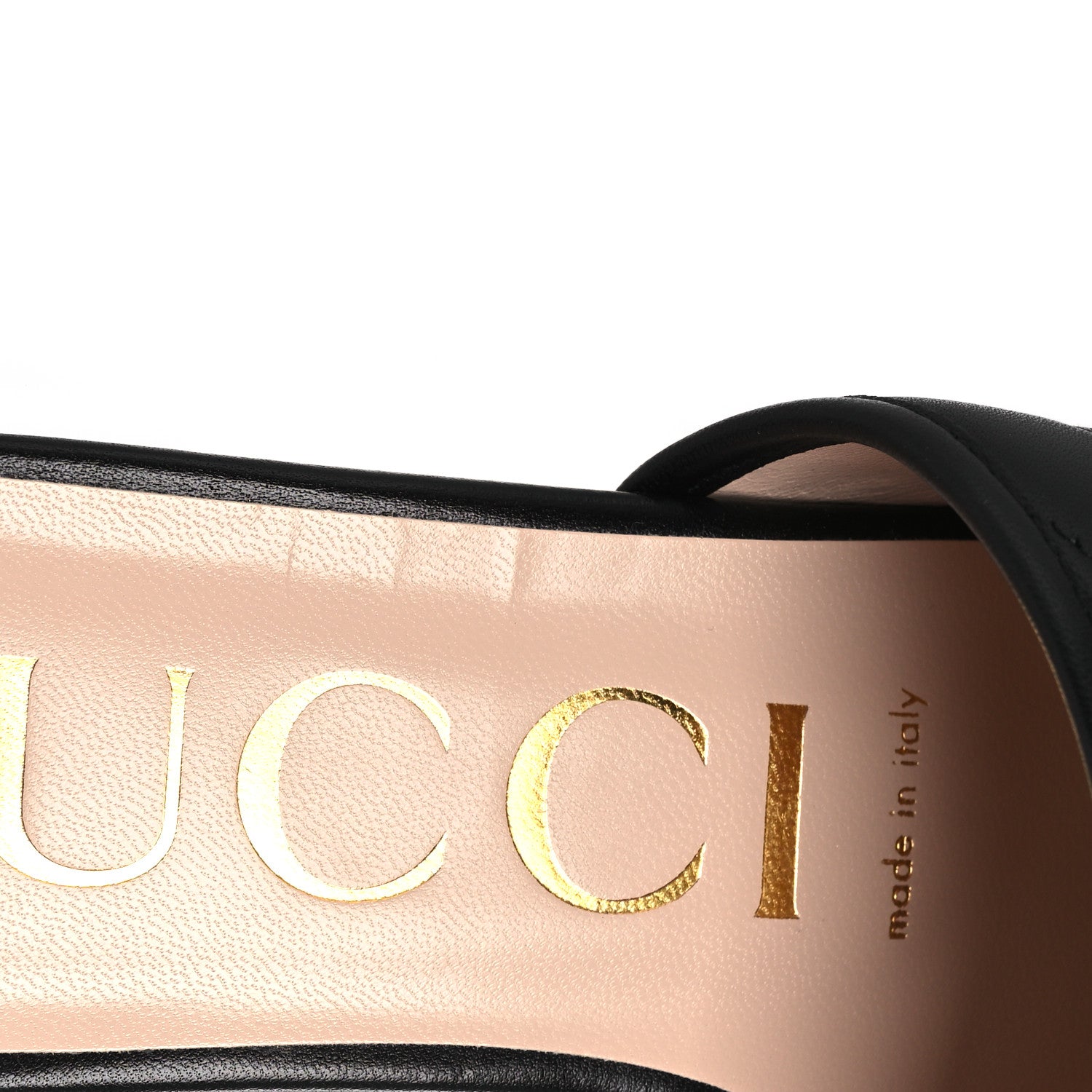 【値下げ】【美品】GUCCI GGマーモント パンプス 36 573019 Gucci Nappa Matelasse GG Marmont Flat Slide Sandals 36.5 Black
